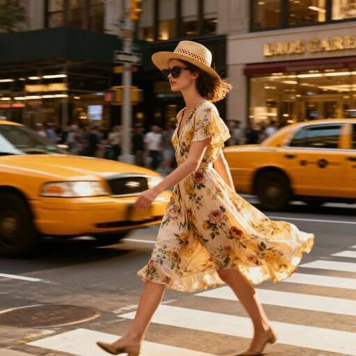 Девушка в очках и шляпе